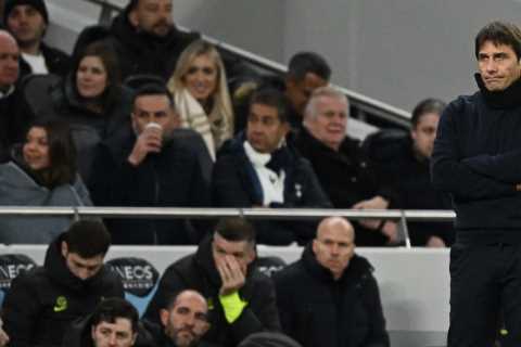 ‘It’s EMBARRASSING’ – Arsenal legend Merson slams Tottenham boss Conte for tactics in first half of North London derby