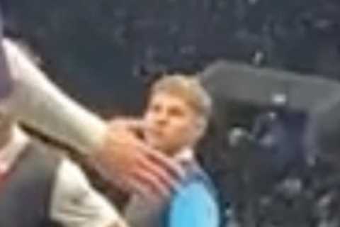 Watch moment Richarlison REFUSES to shake Arsenal star Martinelli’s hand in fiery North London derby
