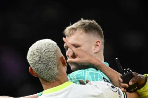 Richarlison blasts Arsenal star Aaron Ramsdale for being ‘disrespectful’ despite being kicked by yob Tottenham fan