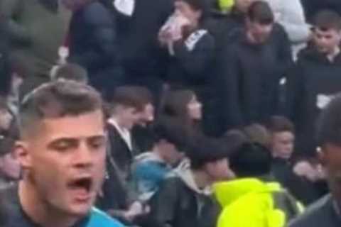 Fans all saying same thing after Arsenal star Granit Xhaka’s rallying pre-Tottenham team talks emerges before win