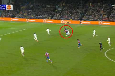 Reason why Michael Olise’s free-kick should have been DISALLOWED as Man Utd fans fume after Crystal Palace equaliser