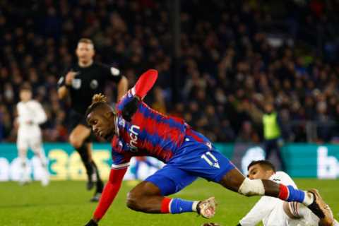 Man Utd star Casemiro to MISS Arsenal clash after receiving yellow card for rough challenge at Crystal Palace