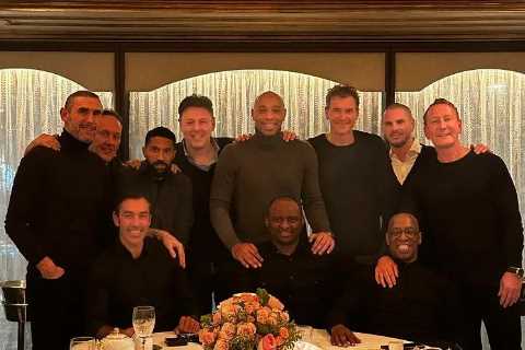 Arsenal legends including Wright, Henry and Vieira reunite at dinner but can you name the icon with the new look?