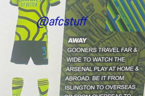 Fans all say the same thing as ‘Arsenal away kit for 2023-24 is leaked’ with one gutted supporter liking it to a banana