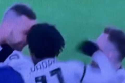 Watch ex-Chelsea star Cuadrado PUNCH Inter keeper to spark brawl as three players are sent off including Lukaku