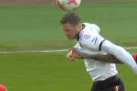 Man Utd flop Wout Weghorst lucky to escape red card after lashing out at Nottingham Forest rival in last seconds of game