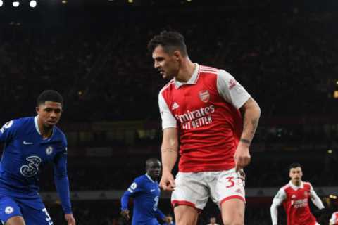 Arsenal fans convinced Xhaka took secret dig at Tottenham during star’s live TV interview after win over Chelsea