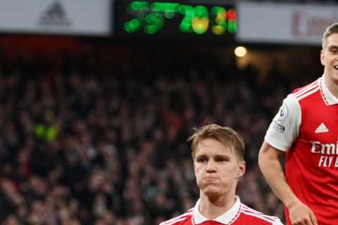 Arsenal ratings: Odegaard puts in brilliant captain’s performance with double but Zinchenko allows Madueke in for goal