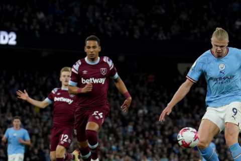 Erling Haaland overtakes two England legends to break 28-year Premier League record during Man City’s game vs West Ham