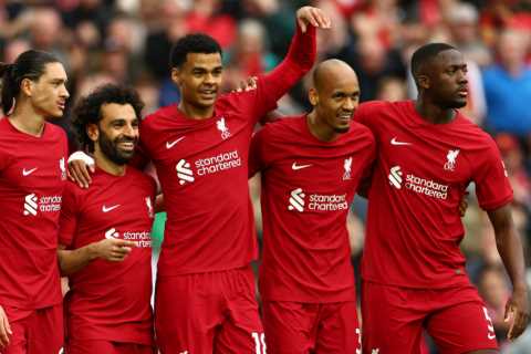 Liverpool 1 Brentford 0: Salah bundles home only goal as Klopp’s men keep slim Champions League hopes alive