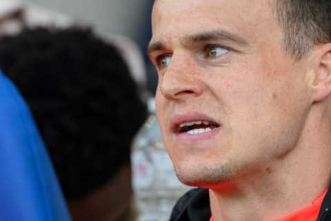 Brighton suffer huge Euro blow as Solly March appears to pull hamstring trying to stop McNeil goal for Everton