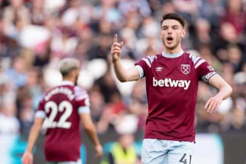 West Ham ‘accept they will have to sell Declan Rice in summer’ as Arsenal, Chelsea and Man Utd eye £100million transfer