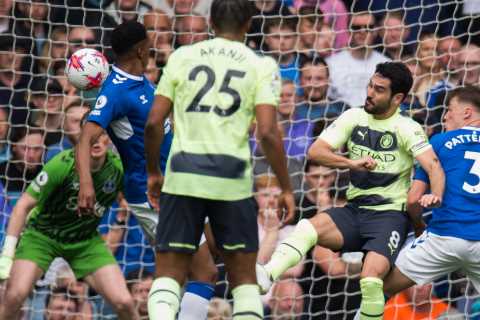 Everton 0 Man City 3: Gundogan’s stunning double keeps Champions marching to title with easy win over toiling Toffees