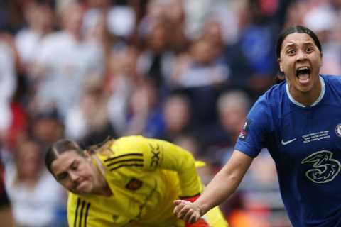Chelsea 1 Man Utd 0: Sam Kerr strike secures Blues’ third Women’s FA Cup as world record set in front of Prince William