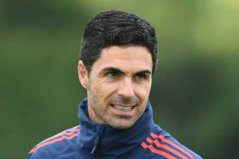 Mikel Arteta brings dog called ‘Win’ to Arsenal training to boost morale with pooch attending Ramsdale contract signing
