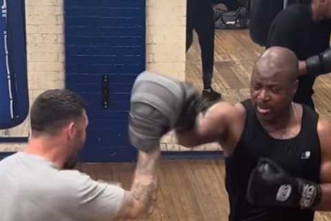 Premier League cult hero, 40, looks unrecognisable as ripped boxer with bulging biceps after body transformation