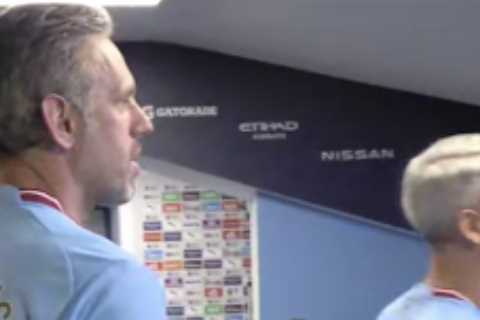 Former Arsenal Premier League winner looks unrecognisable as silver fox during Man City’s title celebrations