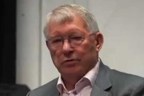 Man Utd icon Sir Alex Ferguson takes cheeky dig at Liverpool during pep talk to Sale Sharks as squad bursts out laughing