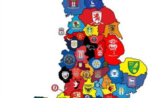 Biggest club in every county across England graphic designed by fan causes fury with Arsenal topping Chelsea in London