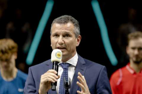 Former Wimbledon champion looks unrecognisable with greying hair as he builds tennis dynasty