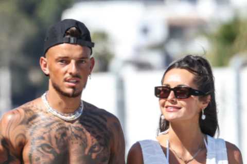 Arsenal ace Ben White and wife Milly Adams walk hand in hand as they enjoy romantic honeymoon in Ibiza