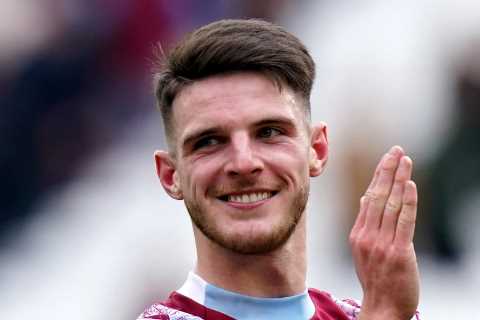 Declan Rice’s £105m transfer to Arsenal expected to be finalised on Monday with deal set to be struck on payment terms