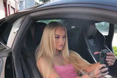 Alisha Lehmann turns into a ‘real-life Barbie’ as Aston Villa star wears very short pink dress in stunning snaps