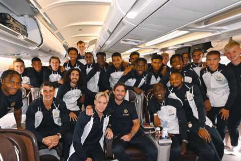 Chelsea fans blast ‘worst squad in decades’ and ask ‘who are these people?’ as team pose for jet snap with stars missing
