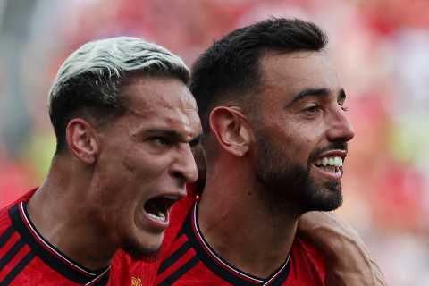 Arsenal 0 Man Utd 2 (3-5 pens): Bruno Fernandes celebrates captaincy with goal as Ramsdale makes horror error