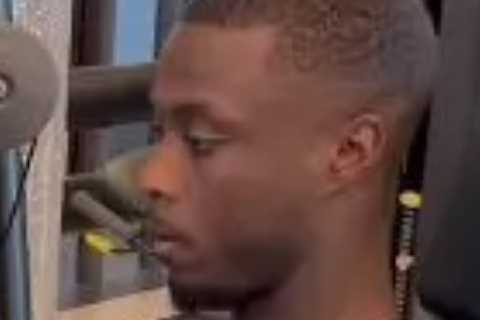 Nicolas Pepe trains alone and wears rival football club’s shorts after being frozen out of Arsenal squad