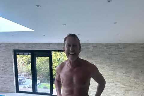 Arsenal legend Ray Parlour stuns fans with cheeky ‘bulge’ picture as he poses in his pants at pool