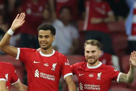 Eagle-eyed fans spot something very wrong with Dominik Szoboszlai’s kit in Liverpool’s Bayern loss as Leipzig troll Reds