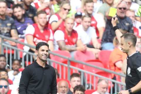 Arsenal boss Mikel Arteta becomes first manager stung by new rule as he is booked minutes into Community Shield