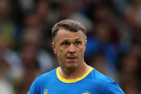 Premier League cult hero looks unrecognisable as he lines up alongside football legends in Game4Ukraine at Chelsea