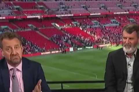 Roy Keane gives death stare to ITV presenter Mark Pougatch as Vieira moment is brought up after Arsenal win