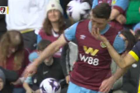 Fans left baffled as Burnley star booked for timewasting after just 25 seconds