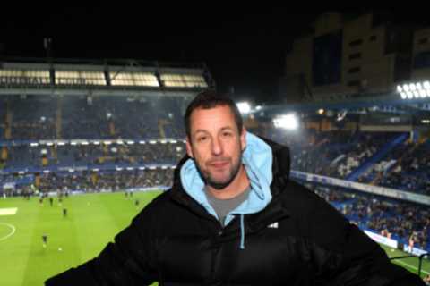 Hollywood Legend Adam Sandler Spotted at Chelsea vs Newcastle Game