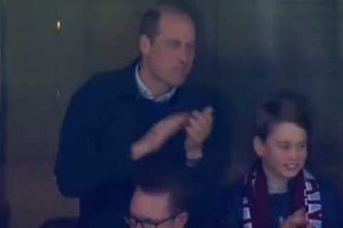 Prince William & George Attend Aston Villa Match Amid Kate's Cancer Diagnosis