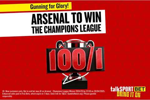 Holy Crap, Arsenal Might Actually Win the Champions League (And You Can Get 100/1 Odds)